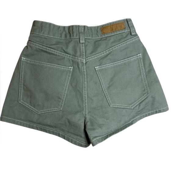 Cotton On High Waist Mom size 4. 11” rise. Olive Green Women's Shorts. Like new. - Picture 6 of 8
